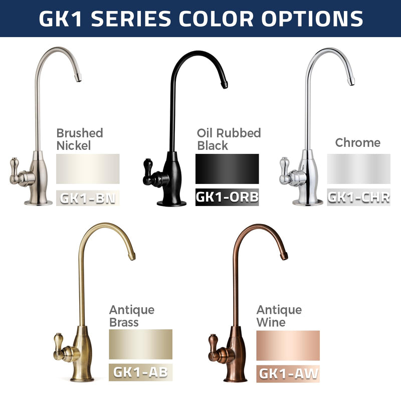 iSpring GK1-ORB Reverse Osmosis Drinking Water Faucet, High Spout RO Faucet for Under Sink Water Filtration Systems Oil Rubbed Black