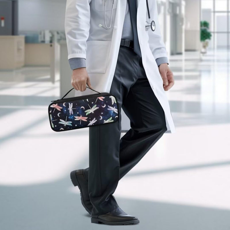 [Australia - AusPower] - Stethoscope Case Dragonfly Stethoscope Bag Compatible for 3M Littmann Classic III, Cardiology IV Diagnostic, MDF Acoustica Stethoscopes and Other Nurse Accessories 