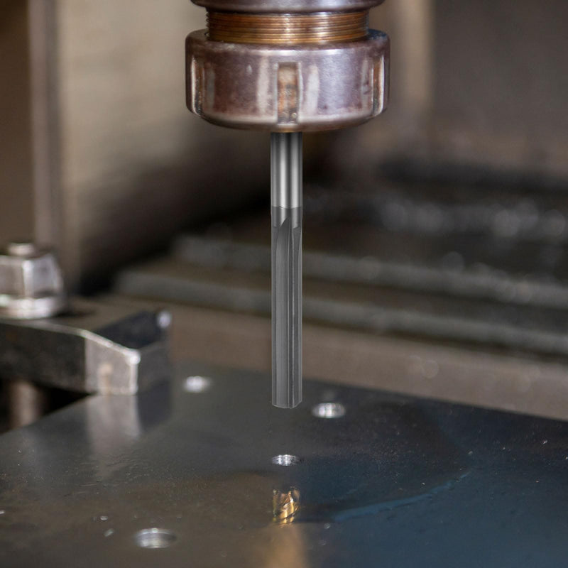 [Australia - AusPower] - Carbide Chucking Reamer 0.064"(1.626mm) Dia Straight Flute Straight Shank Machine Reamer Tool for Metal and Lathes CNC Machining Centers, Black 0.064" 