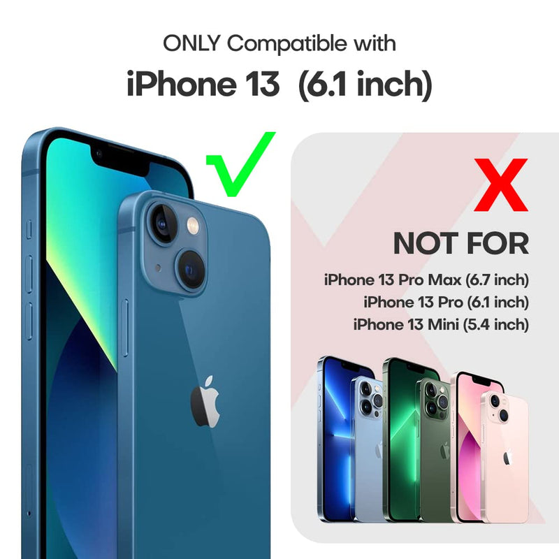 [Australia - AusPower] - TAURI 5 in 1 for iPhone 13 Case Clear, [Not-Yellowing] [Military-Grade Drop Protection] Slim Shockproof Phone Lanyard Case for iPhone 13 6.1 inch A-Clear for iPhone 13 6.1" 