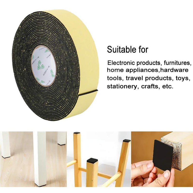 [Australia - AusPower] - High Density Foam Insulation Tape Adhesive Rubber Strip, Seal, Door Insulation Foam Tape Weatherstrip, Waterproof, HVAC, Pipes, Foam Strips Air Conditioning, Weather Stripping Foam(33Ft x 1/8’’ x 2’’) 33Ft x 1/8'' x 2'' Black 