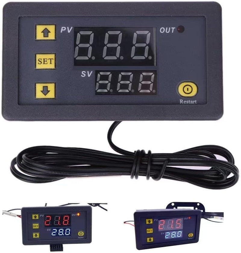[Australia - AusPower] - W3230 Digital LED Temperature Controller Module Digital Thermostat Switch with Waterproof Probe (12V 10A 120W) -55℃-120℃ Relay Output 