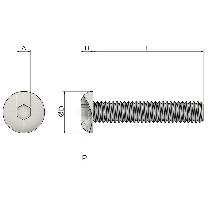 [Australia - AusPower] - 50 Pcs M4-0.70 x 20mm Button Head Socket Cap Bolts Screws, 18-8 Stainless Steel, Allen Hex Drive, ISO 7380, by Fullerkreg,Come in a Plastic Case M4 x 20mm 