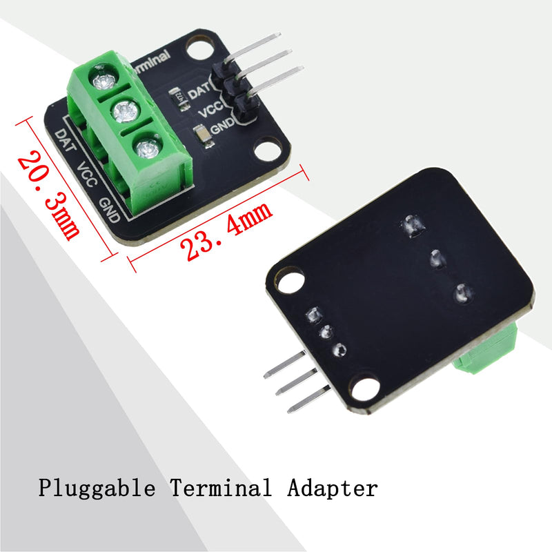 [Australia - AusPower] - 2 Pack Temperature Sensor Module Kit with 1m Cable Waterproof Stainless Steel Probe, Temperature Sensor Chip for Arduino and Raspberry Pi 