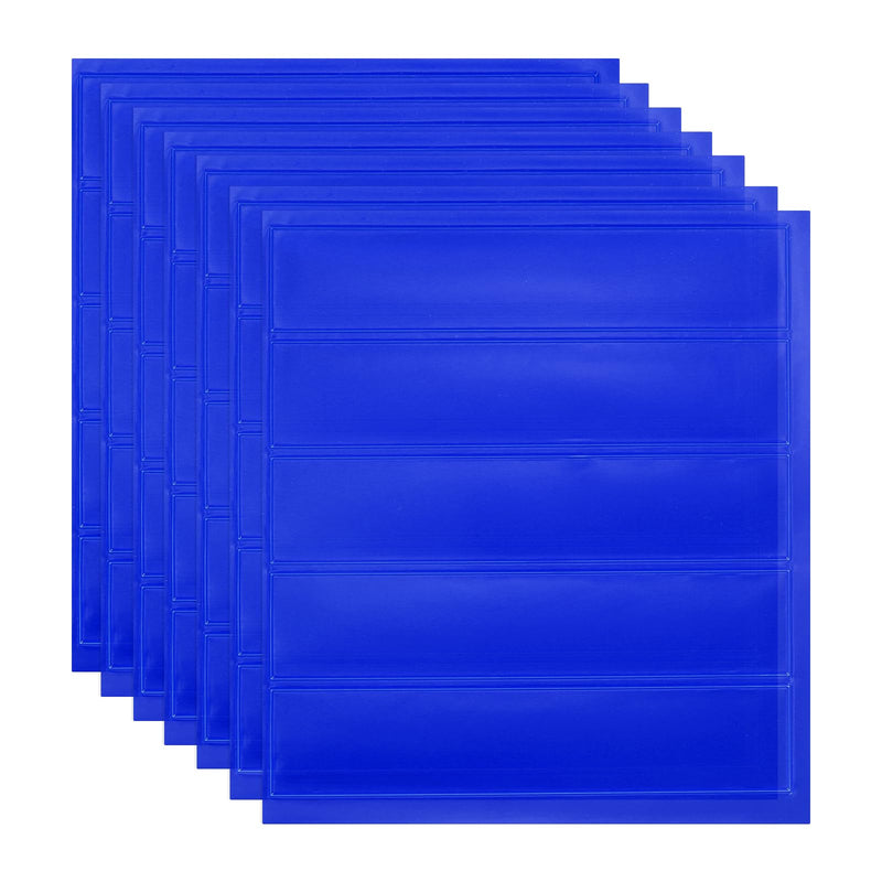 PATIKIL Hard Hat Reflective Stickers, (5 x 6 Inch, Blue) (7 Pcs), Retro Reflective Safety Tape Durable Adhesive Helmet Stickers, Suit for - Hard Hats/Helmets/Mailboxes
