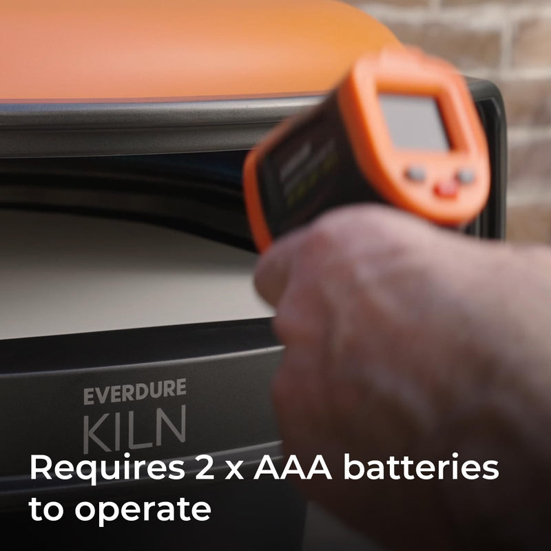 [Australia - AusPower] - Everdure Infrared Temperature Gun for Pizza Ovens - Instant Read IR Digital Laser Thermometer - Celsius and Fahrenheit, Non-Contact, LED, Battery Powered Outdoor Kitchen and Pizza Oven Accessory 