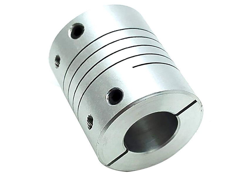 [Australia - AusPower] - 6.35 x 12.7mm 1/4" x 1/2" Flexible Shaft Coupling Rigid CNC Coupler D25mm L30mm 