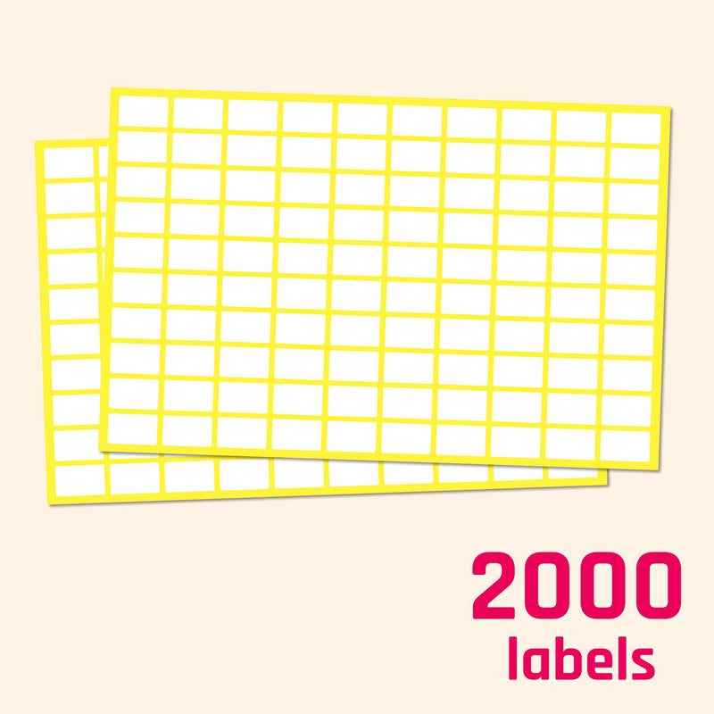 0.5" x 0.3", 2000 Pack - Small Labels Stickers, Matte White - NewNest Australia