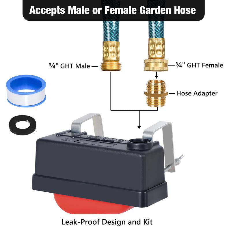[Australia - AusPower] - Water Trough Float Valve, Water Tank Float Valve for Livestock Horse Cattle Goat Farm, Automatic Horse Waterer for Stock Tank, Automatic Livestock Waterer for Stock Tanks 