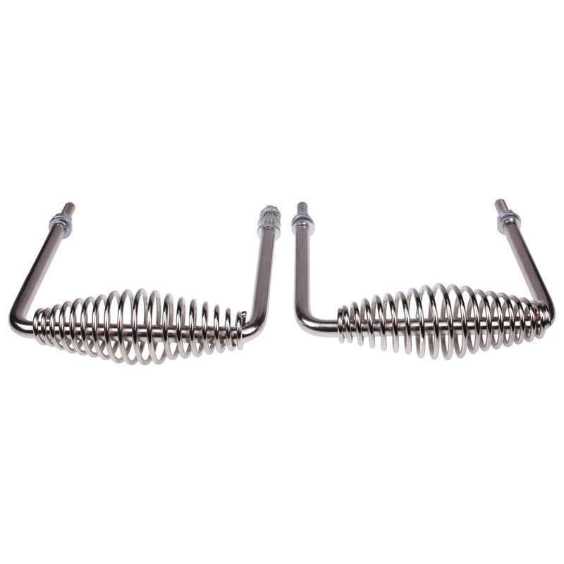 [Australia - AusPower] - 2X 6 Stainless Spring Handle 5" Wide Overall with 1/2" Steel Rod Compatible with Most BBQ Pits Trailers Grills Custom Metal Projects Smokers Wood Stoves and Cabinets 