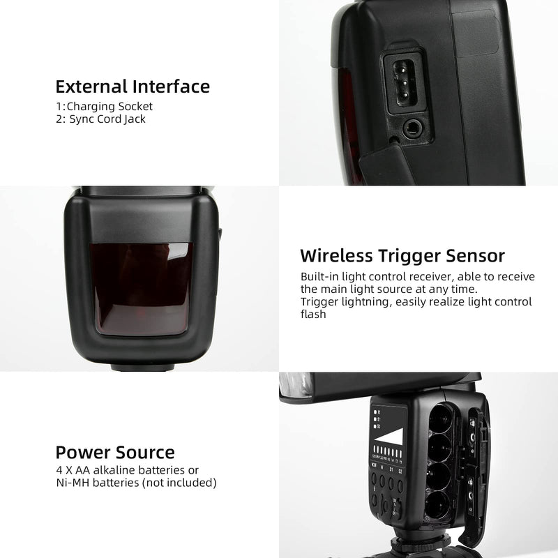 [Australia - AusPower] - PHOTOOLEX FK300 Camera Flash Speedlite for Canon Nikon Sony Panasonic Olympus Fujifilm Pentax Sigma Minolta Leica and Other SLR Digital Cameras and Digital Cameras with Single Contact Hot Shoe 