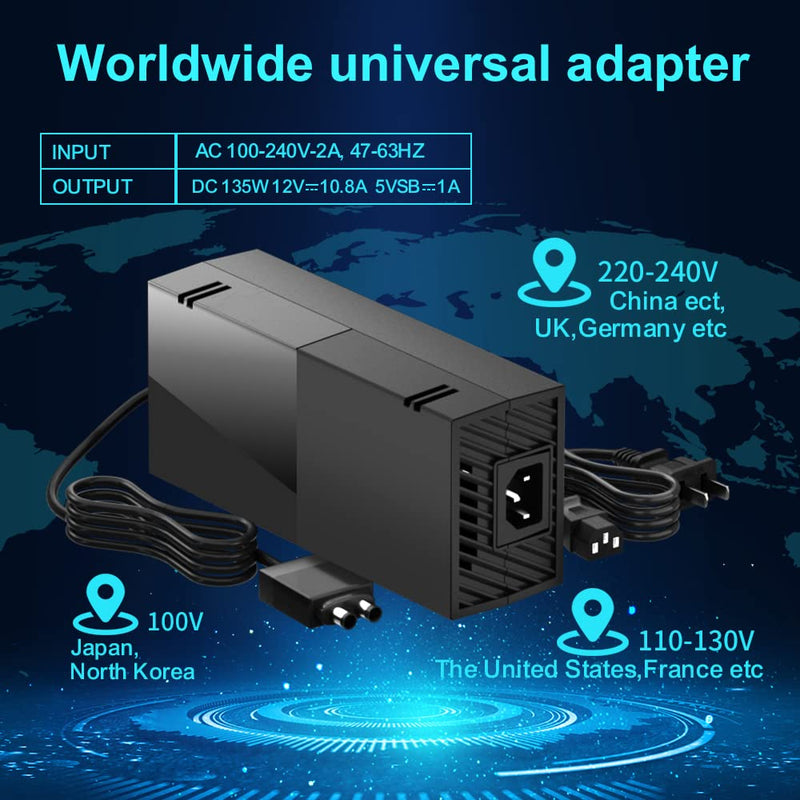 [Australia - AusPower] - Puning Power Supply Brick for Xbox One,100V-240V AC Adapter Power Supply Compatible with Xbox One Console 