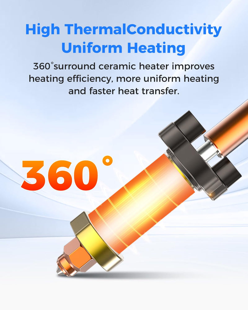 Creality Official K2 Plus Ceramic Heating Block Kit, Unicorn Quick Swap Nozzle Kit, High Temperature Resistant, All-Metal Integrated Design Kit for K2 Plus 3D Printer