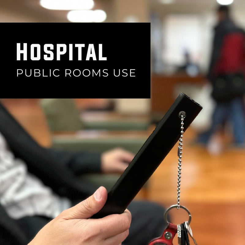 Commercial Grade Large Heavy-Duty Long Keychain for Homes and Public Restrooms Flight Black 5