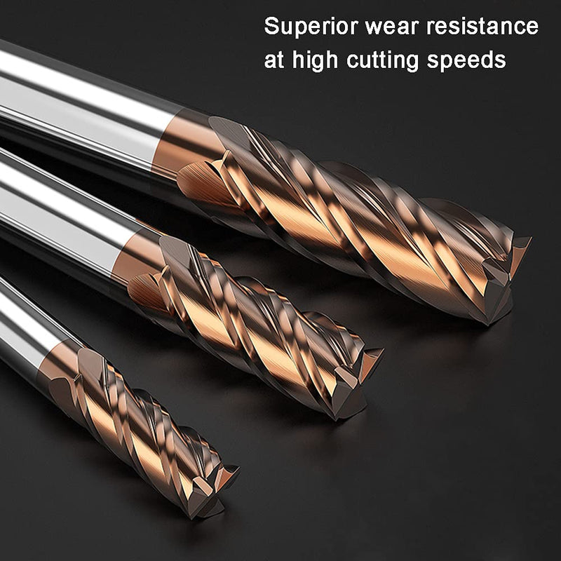 [Australia - AusPower] - ASNOMY 1pc Carbide Square End Mill - 5/16" (8mm) Micro Grain Carbide End Mill for Alloy Steels/Hardened Steels - 4 Fultes Milling Cutter- HRC55 AlTiN Coated 5/16" (8mm) 1 