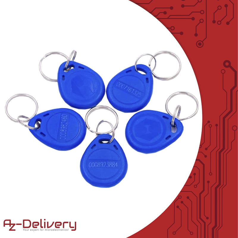 AZDelivery 100 x RFID chips with 125 kHz transponder compatible with Arduino including e-book
