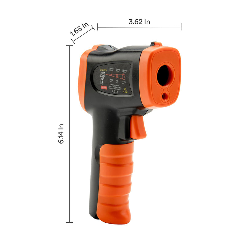 [Australia - AusPower] - Everdure Infrared Temperature Gun for Pizza Ovens - Instant Read IR Digital Laser Thermometer - Celsius and Fahrenheit, Non-Contact, LED, Battery Powered Outdoor Kitchen and Pizza Oven Accessory 