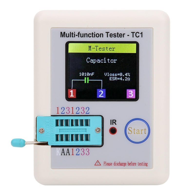 [Australia - AusPower] - Multifunction Transistor Tester 3.5 Inch TFT Screen TC1 for Capacitor Diodes, Check Electronic Components, Default 