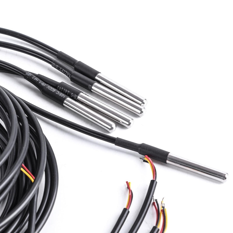 [Australia - AusPower] - DS18B20 Temperature Sensor, Digital Temperature Probe Sensor Waterproof Temp Digital Thermal Stainless Steel Tube Probe, Digital Temperature Thermal Cable (2PCS, 3 Meter/9.84Ft) 2 