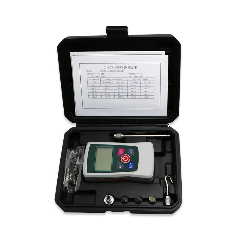 [Australia - AusPower] - 500N Digital Force Gauge High-Precision Push-Pull Meter for Tension & Compression Testing (N, kg, lb, oz) Real-Time/Peak/First Peak Modes Ideal for Quality Control & Material Testing 500N 