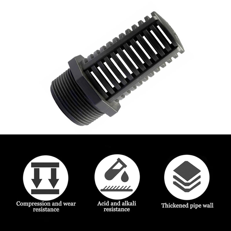 [Australia - AusPower] - Suction Overflow Strainer Drain Fitting Connector Water Pump Filter Thread Sieve for Aquariums, Ponds, Fish Tanks (1.5 Inches) 1,5" 