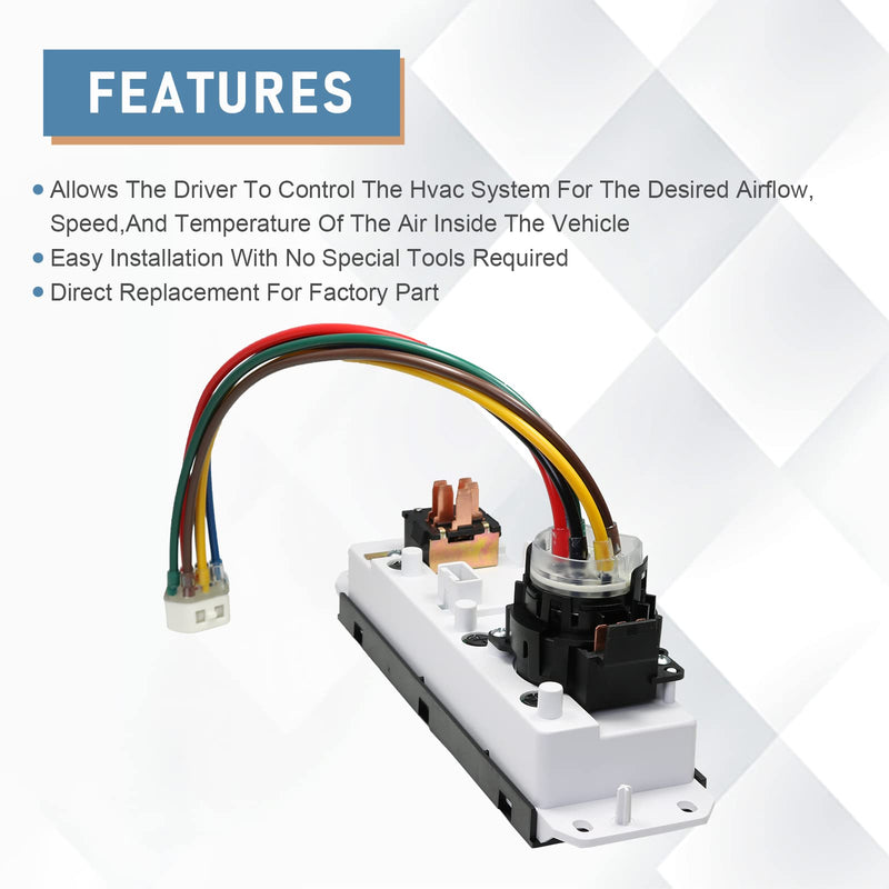 [Australia - AusPower] - DICMIC HVAC A/C Heater Control Panel with Blower Motor Switch for 1999-2004 Jeep Wrangler TJ Replace# 55037473AB, BL101, HS-373 