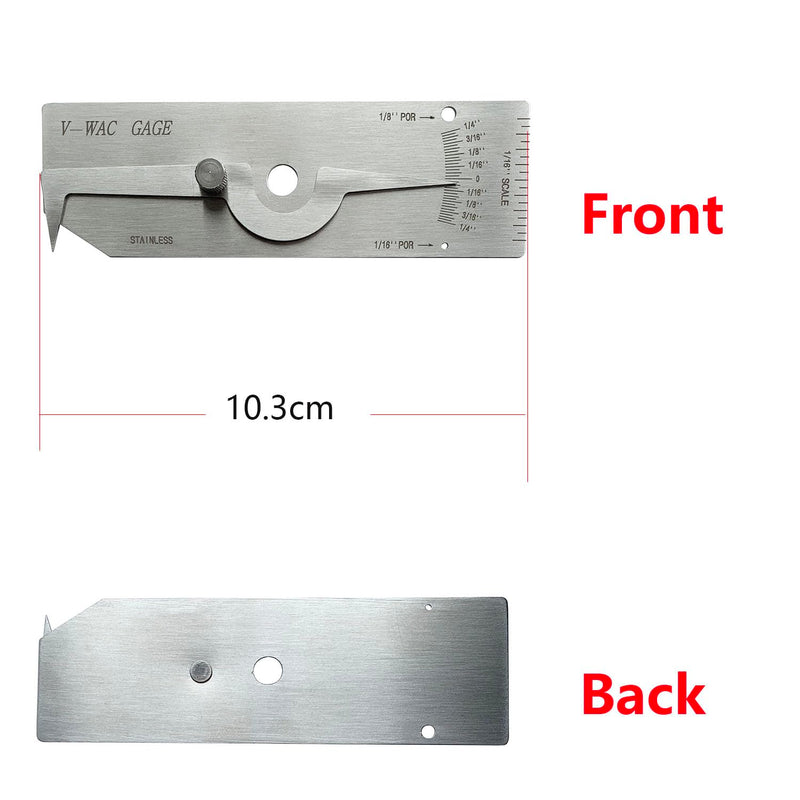 [Australia - AusPower] - 3pcs/Set MG-11 Cam Type Weld Gauge Metric & Inch + V-WAC Gage Biting Edge Stainless Steel Welding Gauge + MG-8 Bridge Cam Gage Welding Gauge 3 Kind of Welding Gauge Kit 