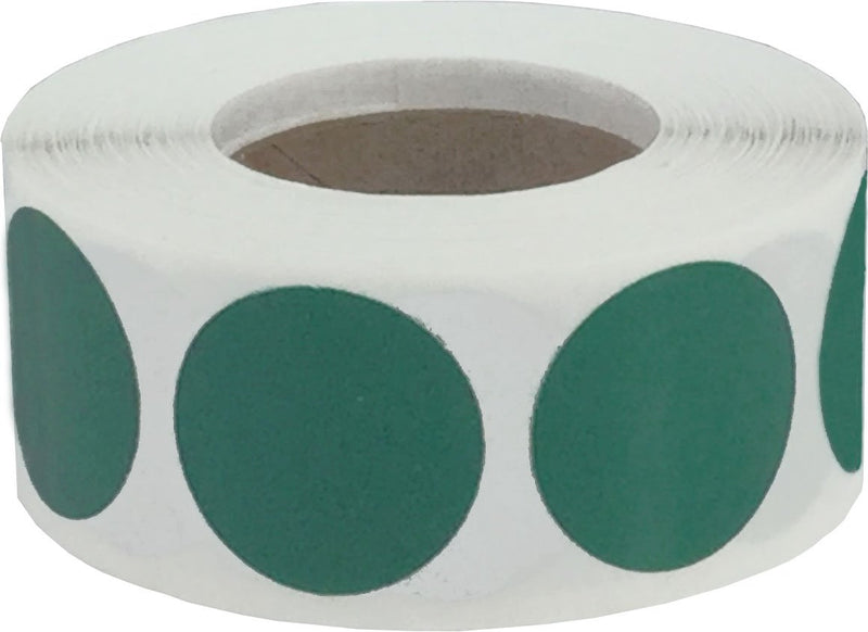 Green Color Coding Labels for Organizing Inventory 0.75 Inch Round Circle Dots 500 Total Adhesive Stickers On A Roll