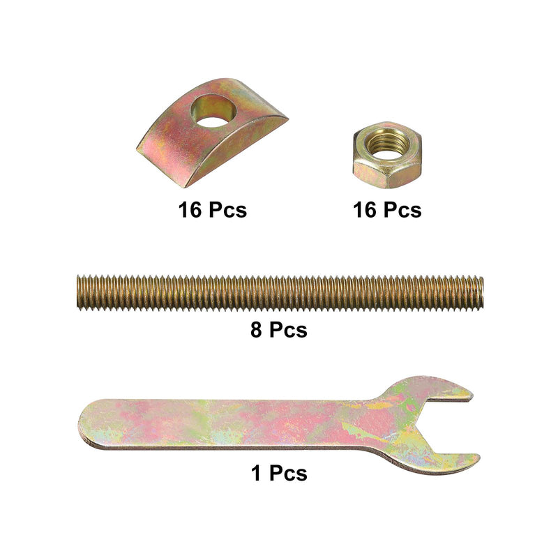 [Australia - AusPower] - uxcell 5/16" x 3.5" CounterTop Connector, 8 Set Table Fastener Furniture Connecting Kit Used to Connect Table Top Bed Butcher Block CounterTops 