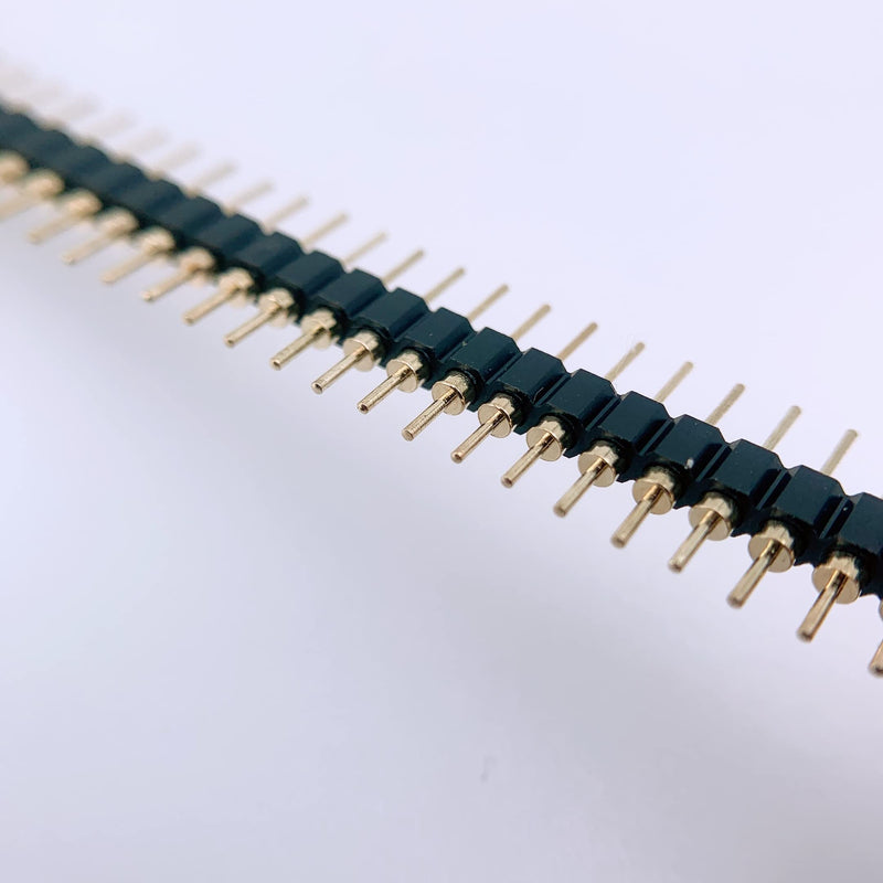 [Australia - AusPower] - 10sets Male and Female Single Row Double Head Round Row Needle Gold Plated Round Hole Row Round Hole Seat 2.54mm 1x40pin Spacing Used in Computer and Breadboard (10sets Male and Female) 10sets Male and Female 