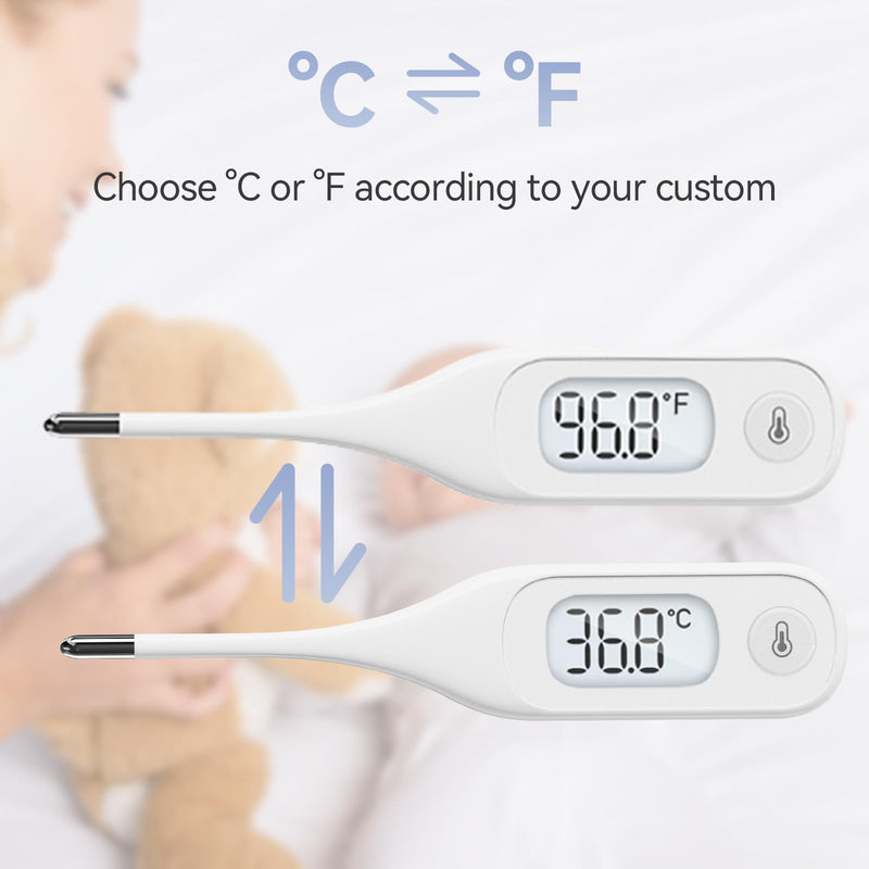 [Australia - AusPower] - [Value Bundle] Berrcom Digital Thermometer DT007 & Berrcom Oral and Underarm Thermometer for Adults and Kids DT101 