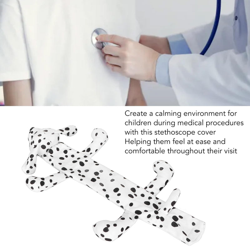 [Australia - AusPower] - Stethoscope Covers Cute Animal Shape Plush Stethoscope Cover Sleeves Stethoscope Accessories for Nurses Doctors (Spotted Dog) Spotted Dog 