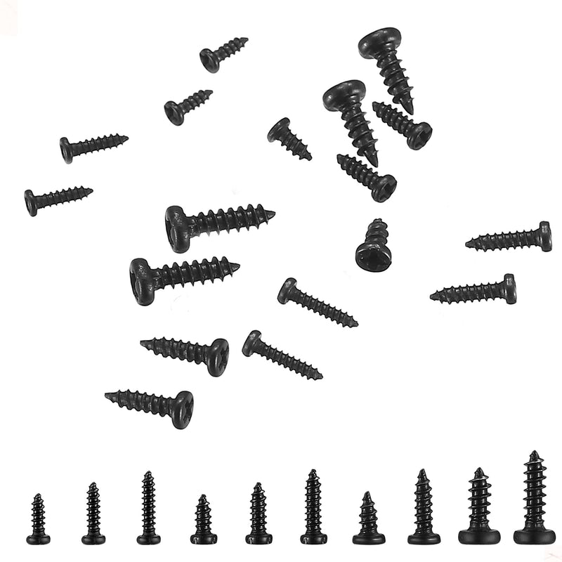 [Australia - AusPower] - 1000 Pcs Small Phillips Pan Head Screws Assortment Kit, Micro Tiny Electronic Self-Tapping Machine Screws for Glasses Watches Phone Electronic Repair Screws 1000 