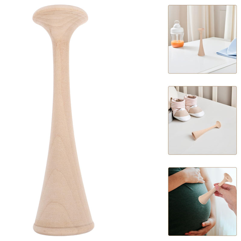 OUNONA Wooden Fetus Stethoscope Pregnancy Hearing Aid for Expectant Mothers Skin-Friendly Portable for Hearing Baby Heartbeat in Clinic and Home