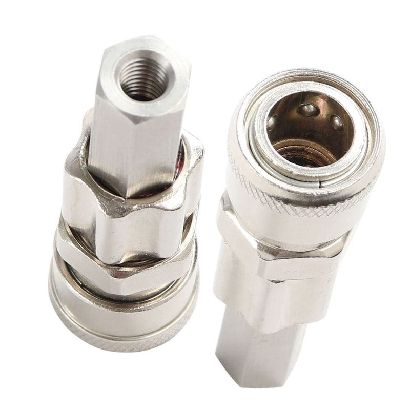 [Australia - AusPower] - FREDORCH M8 304 Stainless Steel Vac-U-Lock/Quick Air Connector DIY Design, End Connector for Reciprocating Linear Actuator Device Single Super Adapter (M8, Vac-U-Lock) 
