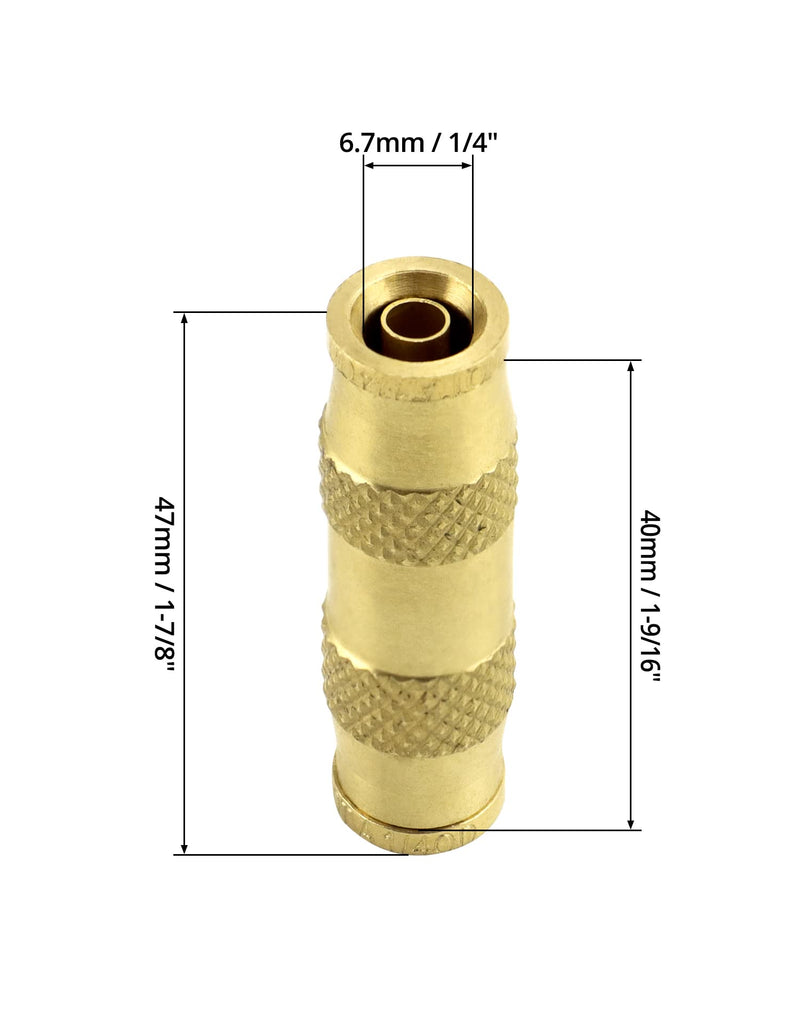 QWORK Push to Connect Fittings 1/4" Tube, Air Hose Fittings, 10 Pack Air Compressor Quick Connect Fittings, Dot Air Line Fittings, Pneumatic Fittings, Air Hose Fittings 1/4" Union