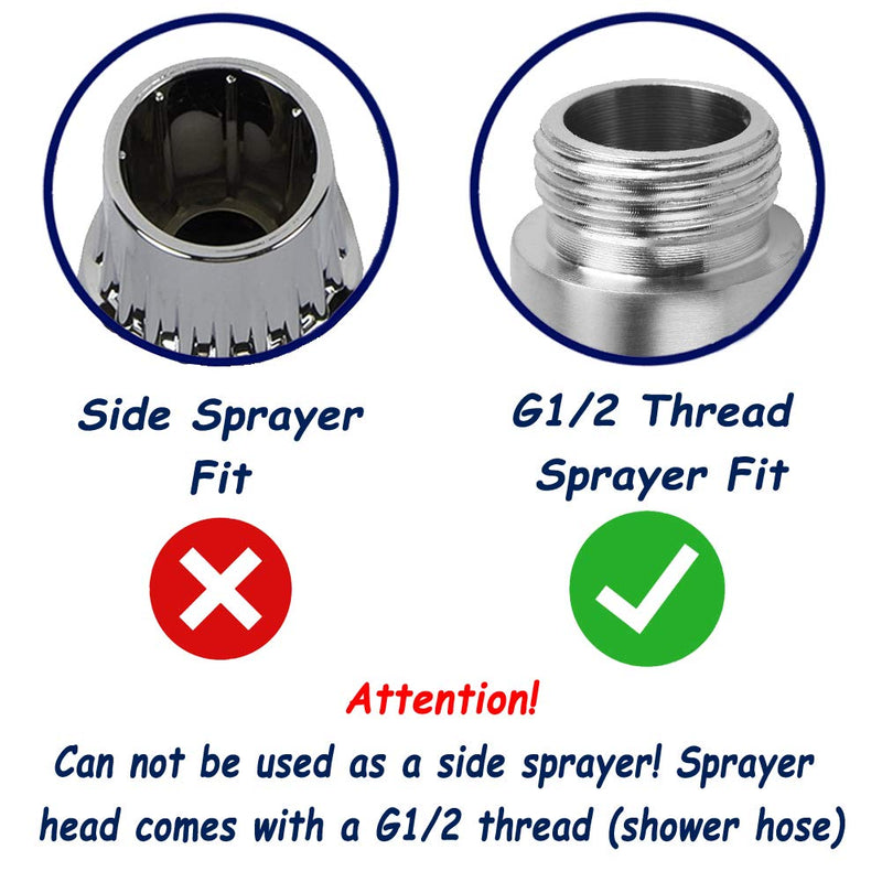 Dual Mode Sprayer Head-Bidet Spray Head only w/Chrome Finish - Cloth Diaper Shattaf - Pet Washer with Handle Dual Mode