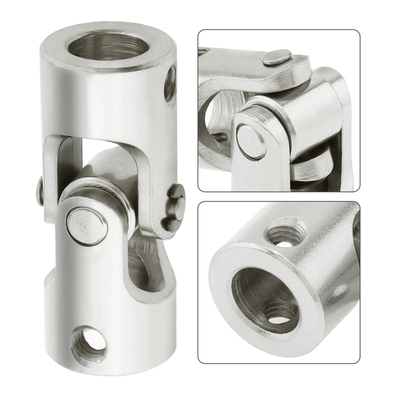 [Australia - AusPower] - 2 Pcs 12mm to 12mm Universal Joint Shaft Coupler 45# Steel 360 Degree Rotatable Coupling Steering Connector for RC Model Motor/RC Car/Crawler/Boat with Screws (2, 12mm to 12mm) 2 