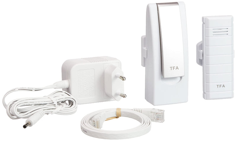 TFA Dostmann Weatherhub 31.4001.02 SmartHome Easy Install Starter Kit with Temperature Transmitter - White Temperature monitor Single