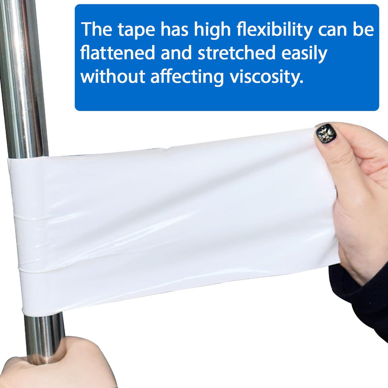 Vapor Barrier Tape 4 Inch x 180' x 4mil 1-Pack Moisture Barriers Seal Seam Tape, White Polyethylene Tape for Crawl Space,Waterproof, Underlayment,Metal and Plastic Sheeting 4inch x 180ft