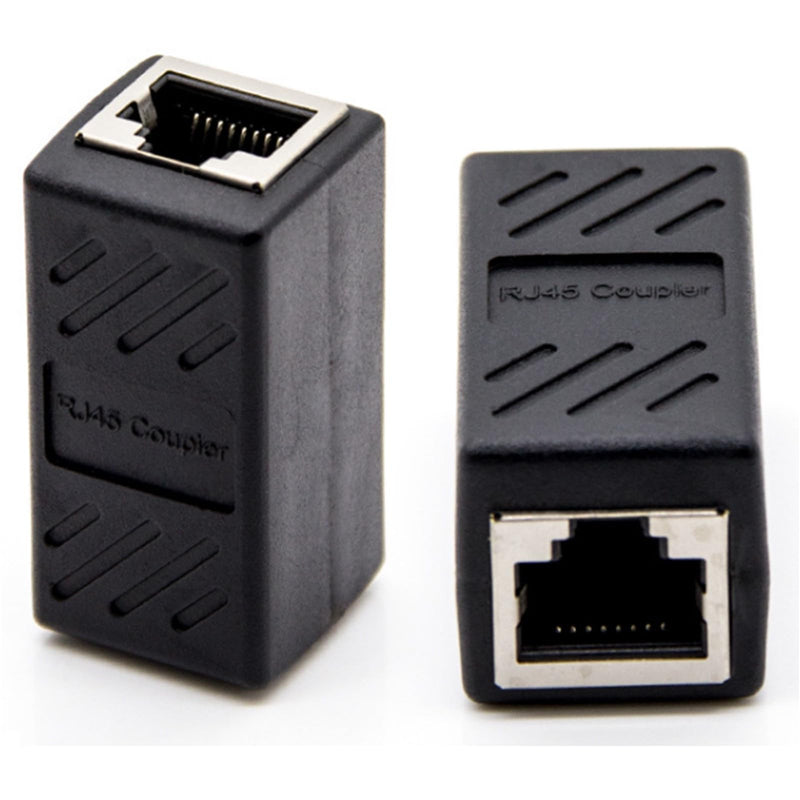 RJ45 Cat5 Couplers, (30 Pack) in Line Coupler Cat5 Cat5e Cat6 Cat7 Ethernet Cable 8P8C Extender Adapter Female to Female, Black 30
