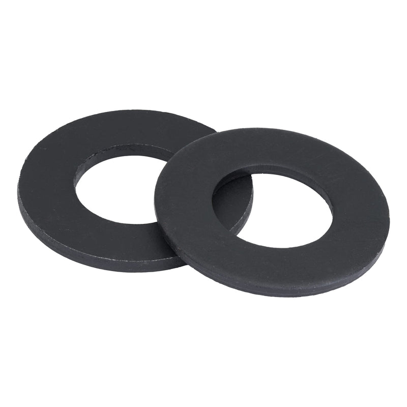 [Australia - AusPower] - Black Washer Fits 3/8" Diameter Screw Size (50 pcs), 13/16" Outside Diameter, Steel with Weatherproof Black Ruspert Coating for Outdoor Use by Makers Bolt 3/8" (.406ID x .813OD x 0.051TH) 