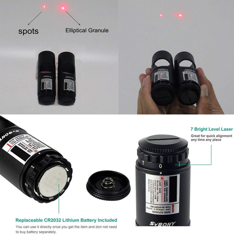 [Australia - AusPower] - SVBONY Red Laser Collimator for Newtonian Marca Telescope Alignment 1.25 inches 7 Bright Levels Triple Cemented Lens with 2 inches Adapter 