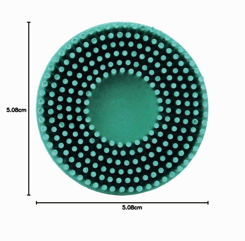 Bristle Disc with Connecting Rod, Drill Accessories for Metal Fine Processing Cleaning Polishing Grinding Deburring Removal of Rust Scratches (Green 50#)