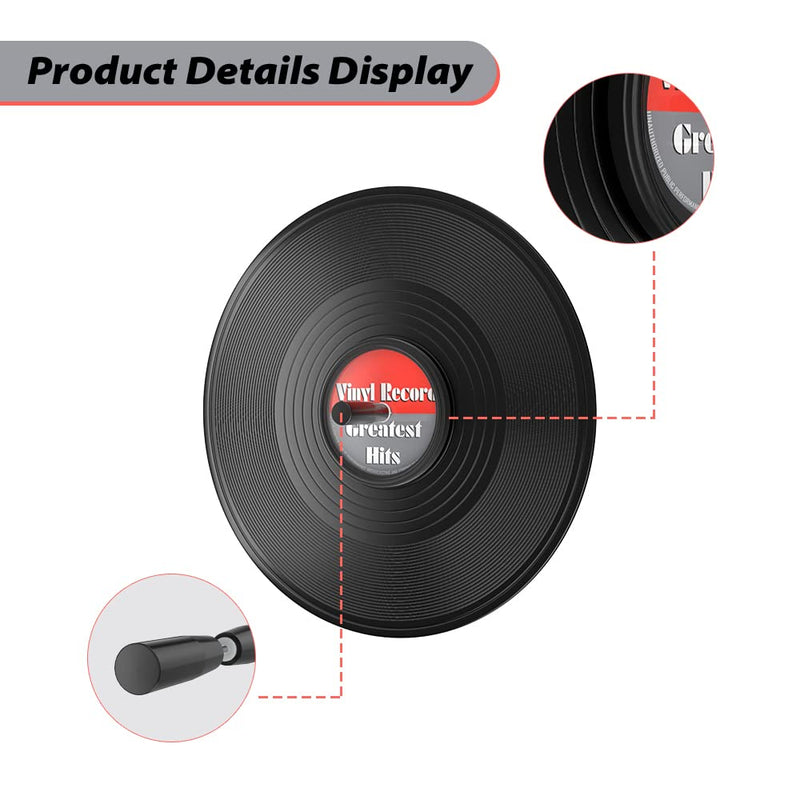 [Australia - AusPower] - EP 7 LP 12 Vinyl Record Label Saver - Cleaning Protector, Waterproof Cleaner Clamp Care (12" Black) 12" Black 