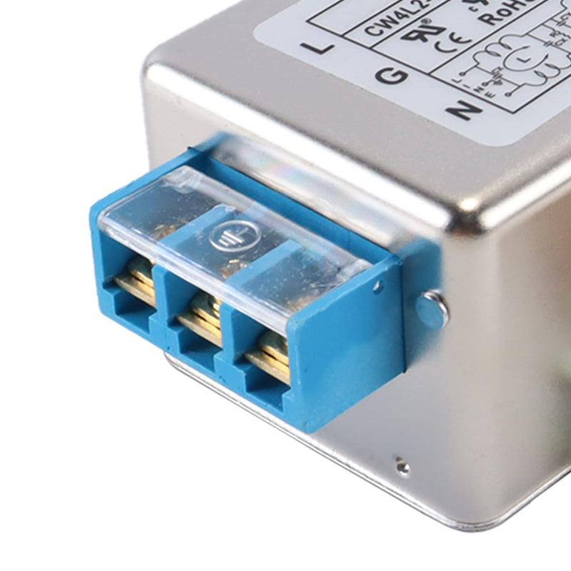 CW4L2-10A-S EMI Filter, 10A 50/60Hz 230V Single Phase Filter, for Suppressing Continuous Intermittent Pulse Intermittent Impulse Interference