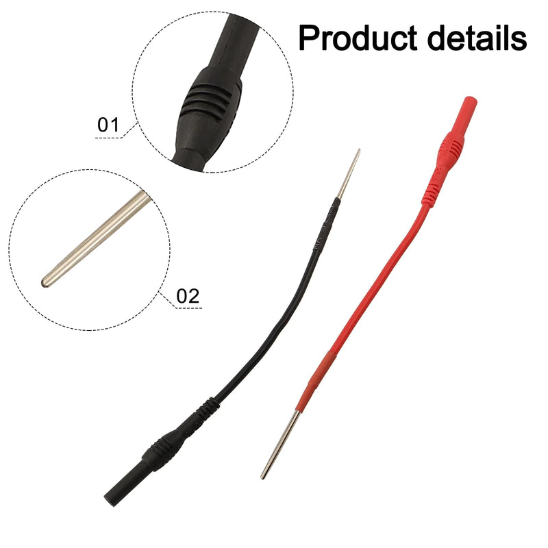 [Australia - AusPower] - 2PCS 4mm Spoon Power Probe Accessories Back Probe Test Lead Kit Automotive Compatible with Banana Plug Test Leads Flexible Back Probe Pins for Automotive Car Repairing, Multimeter,Electrical Testing 