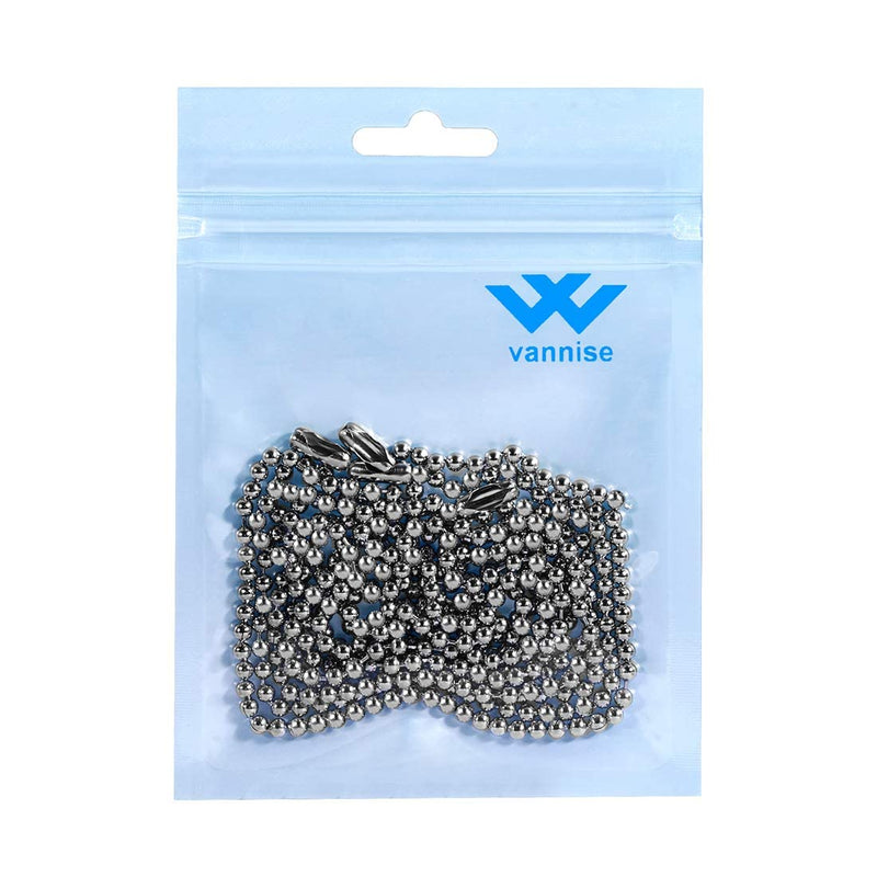[Australia - AusPower] - Vinaco Pull Chain, 2 Pieces 36 Inch Stainless Steel Bead Chain, Great Pulling Force & Rustproof, 6 Size, 3.2mm ball chain with 4 free Matching Connectors - Silver (36 inch) 36inch Sliver 
