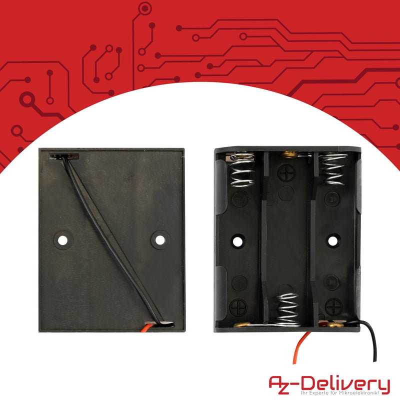 Az Delivery 3 x LED Poinsettia Soldering Set - DIY Electronics Kit for a Star with Red Lighting Effect - Ideal for Mint Learning, Christmas Decoration and Soldering Exercises