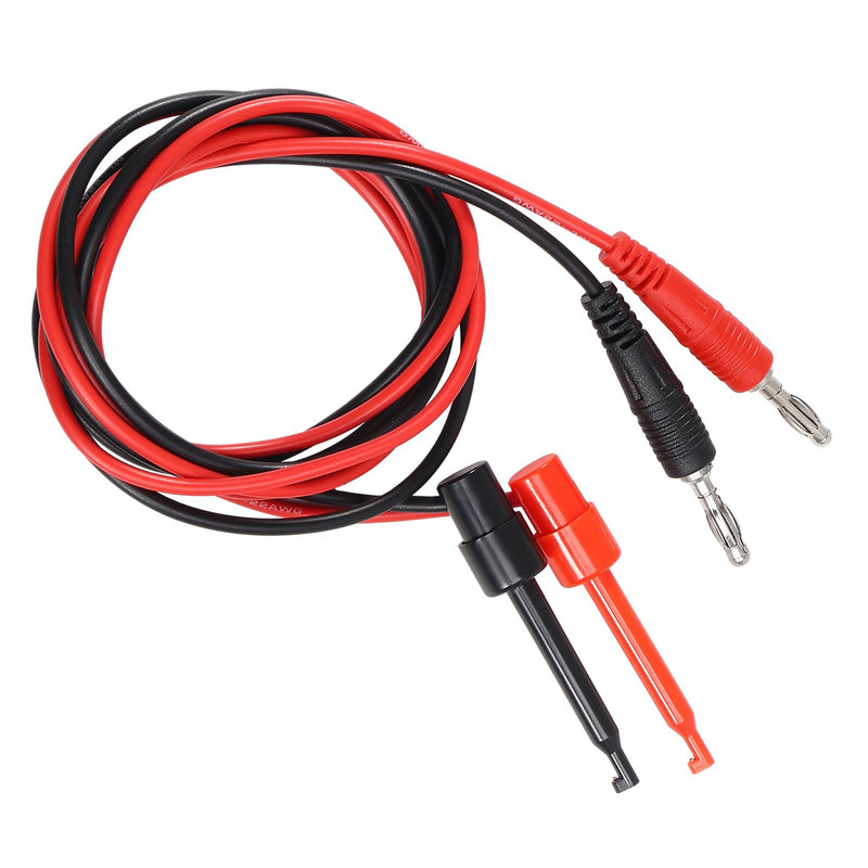 [Australia - AusPower] - DIANN 2pcs Banana Plug to Test Hook Clips Test Lead Cable Line Wire 4mm Banana Plug for Multi-Meter Electrical Test Jumper Wire 1m/3.3ft Electrical Connector 